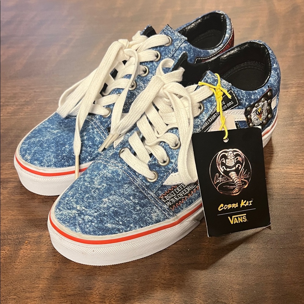 Vans Cobra Kai Blue Sneakers with White Accents